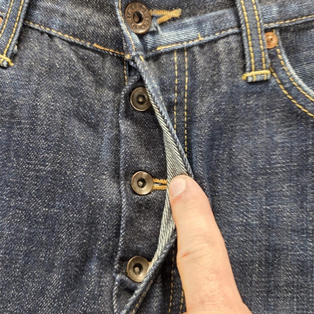 Edwin Jeans Mens 31x32 Blue Selvedge 865B Nashville Button Fly Honeycomb - Picture 14 of 16